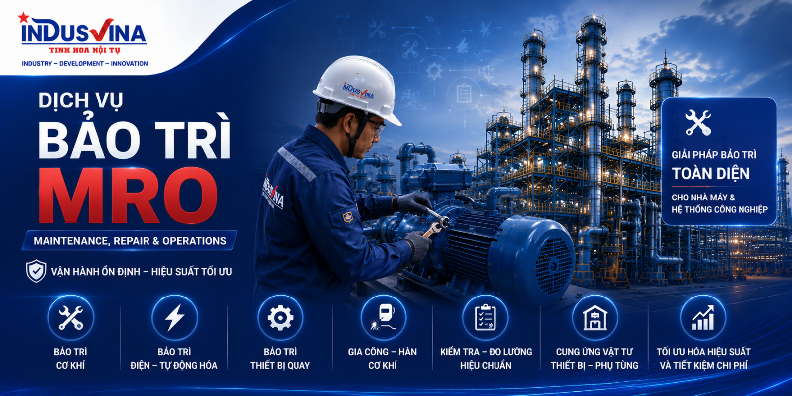 Dịch vụ bảo trì MRO cho nhà máy của INDUSVINA