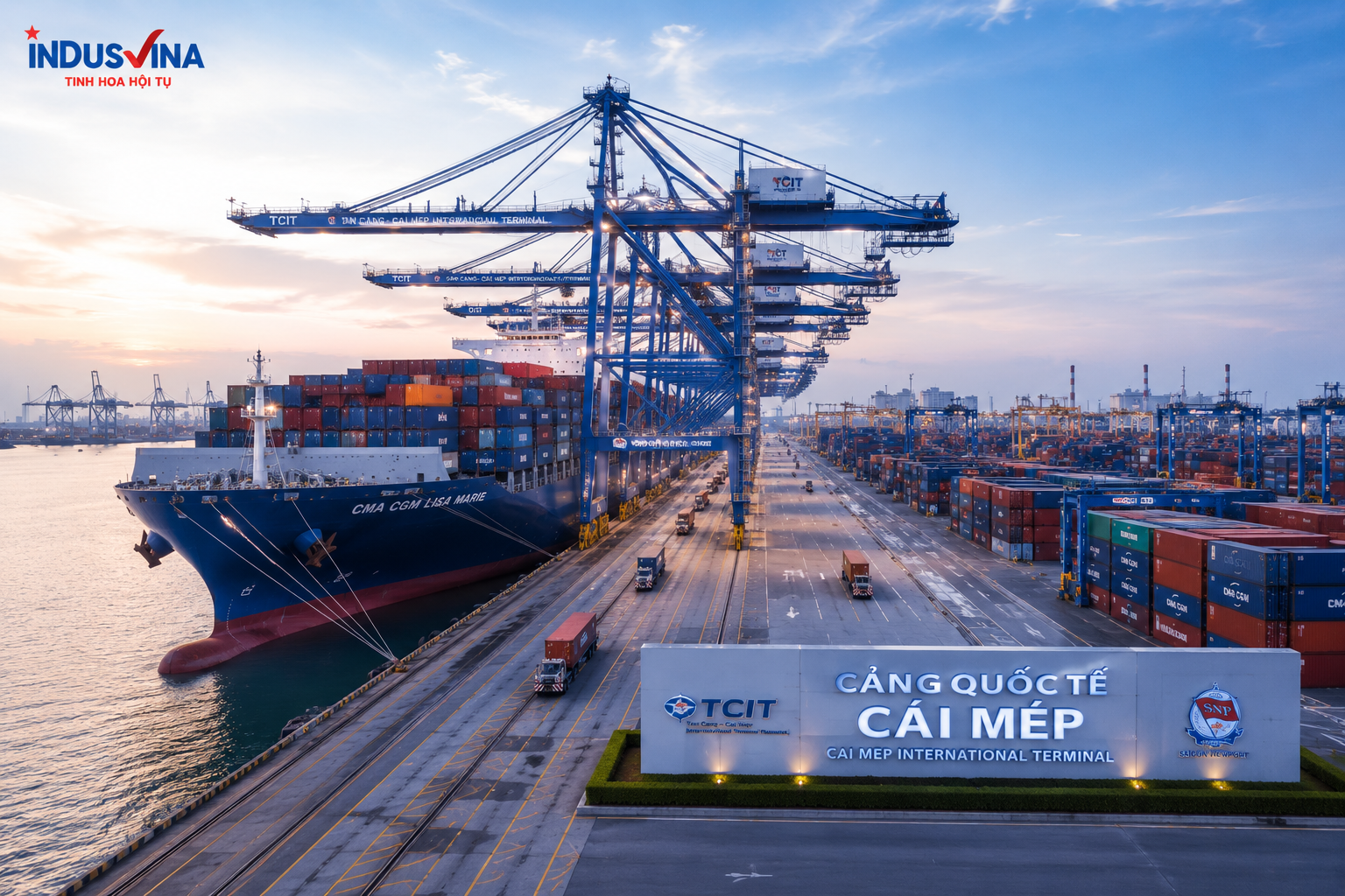 Cảng Cái Mép phục vụ xuất khẩu hàng hóa Việt Nam