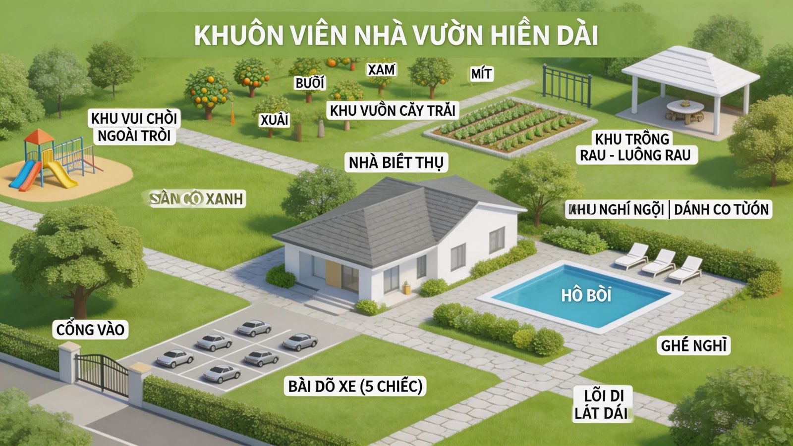 Thiết kế công năng: dòng chảy – ánh sáng – gió – nhịp sinh học