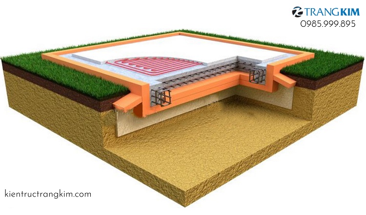 Mô hình móng bè 3D (minh họa) – INDUSVINA