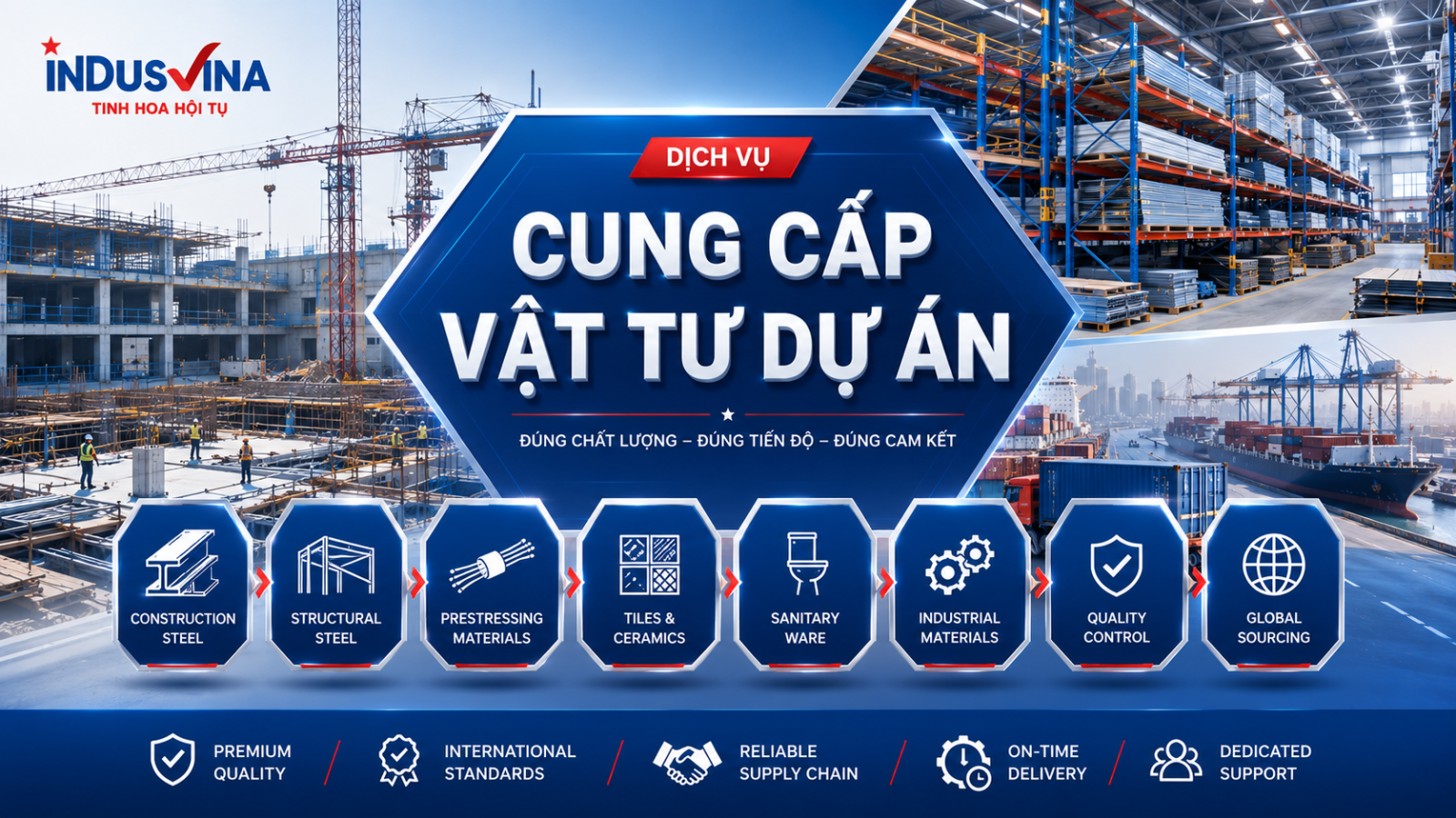Dịch vụ cung cấp vật tư dự án INDUSVINA