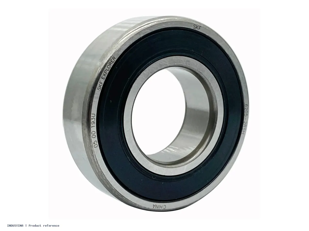 Close-up view of 2 Pack 6205-2RSH Deep Groove Ball Bearings 25x52x15mm Double Sealed with visible double shielding. · kế thừa Admin